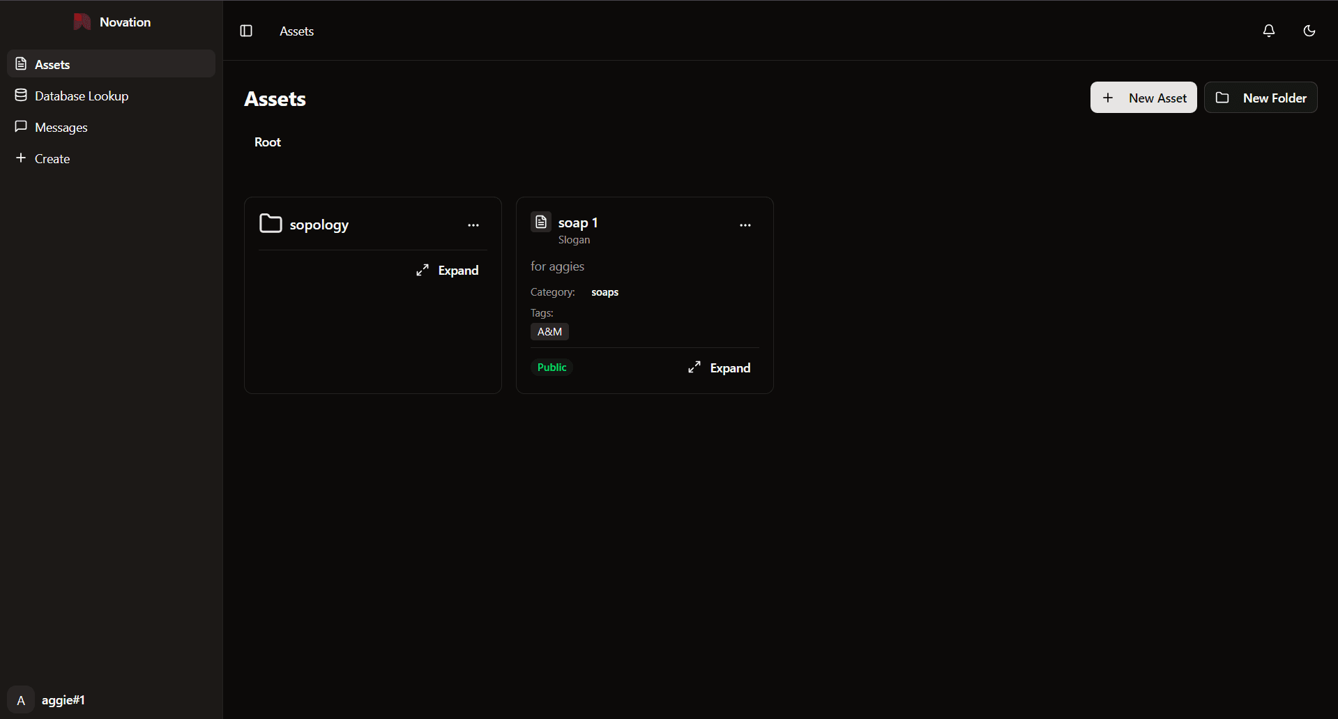 App screen 1 - dark mode
